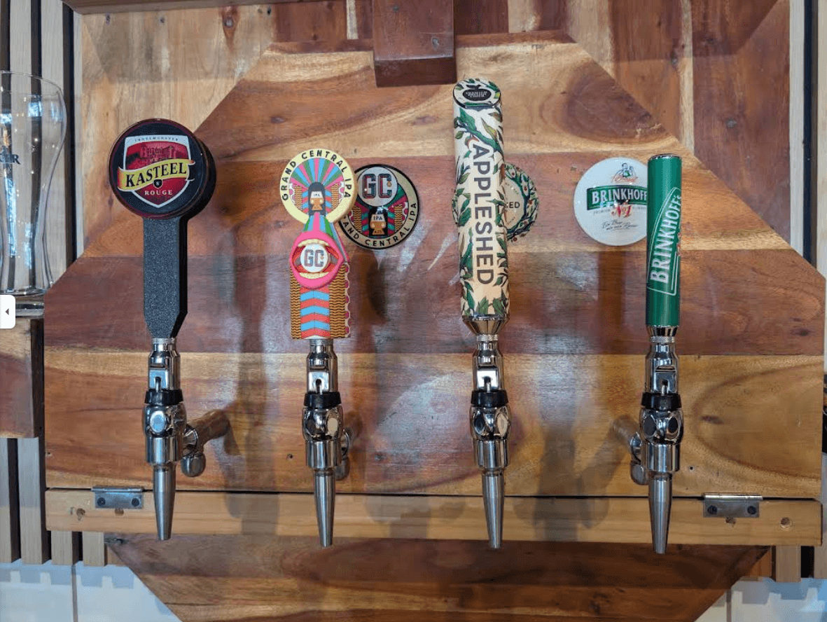 Soul 45 draught beer taps for Kasteel Rouge, Grand Central IPA, Appleshed Cider and Brinkhoffs Lager